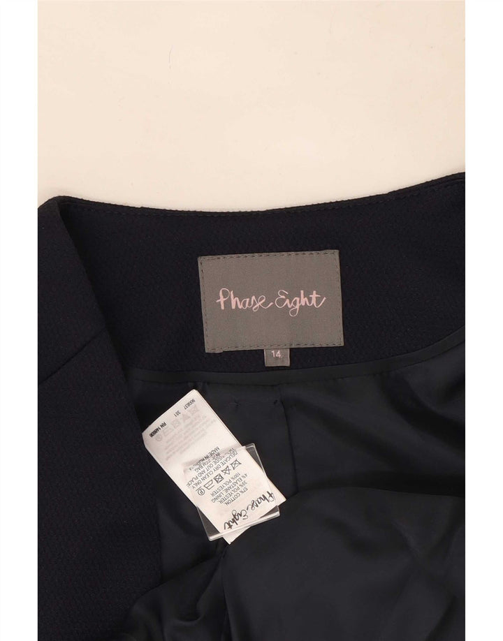 Giacca bolero aperta da donna con maniche a 3/4 Phase Eight UK 14 Large Blu Navy
