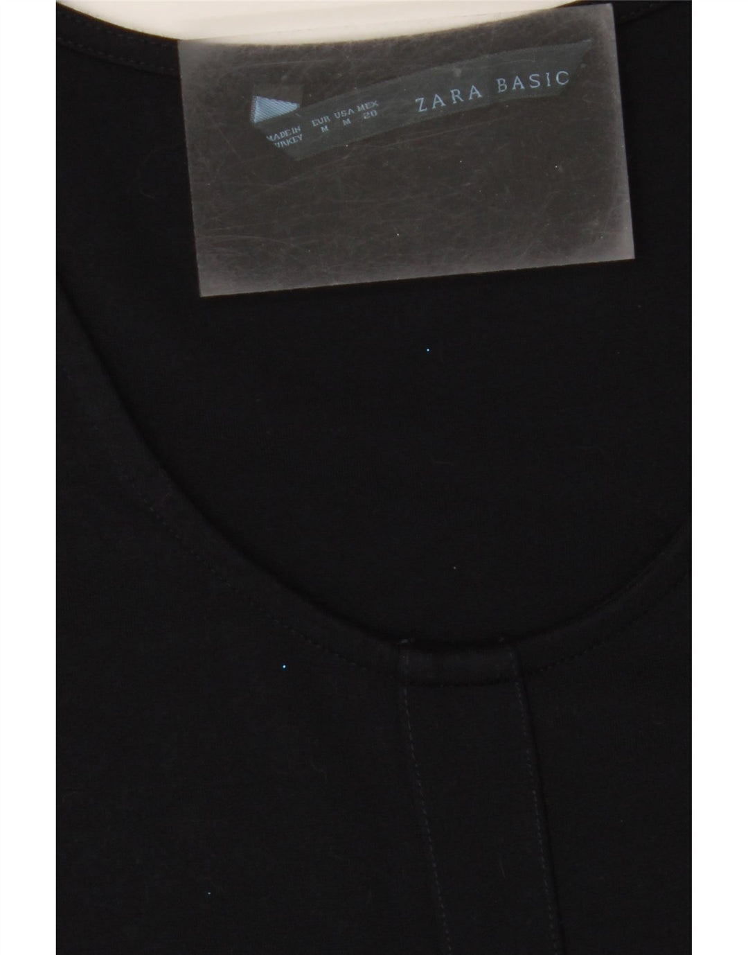 ZARA Womens A-Line Dress UK 12 Medium Navy Blue Viscose Vintage Zara and Second-Hand Zara from Messina Hembry 