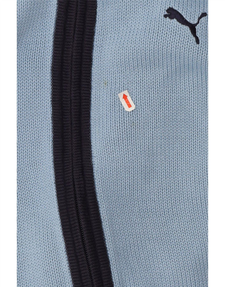 Maglione cardigan da uomo Puma grande acrilico blu
