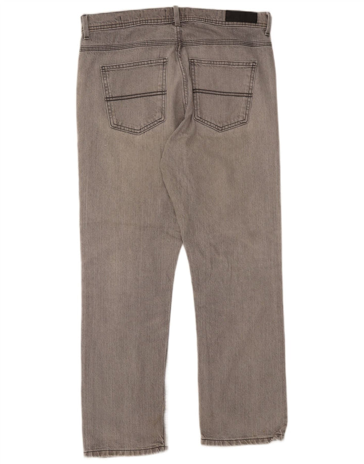 Jeans dritti regolari da uomo Marks & Spencer W34 L29 cotone grigio