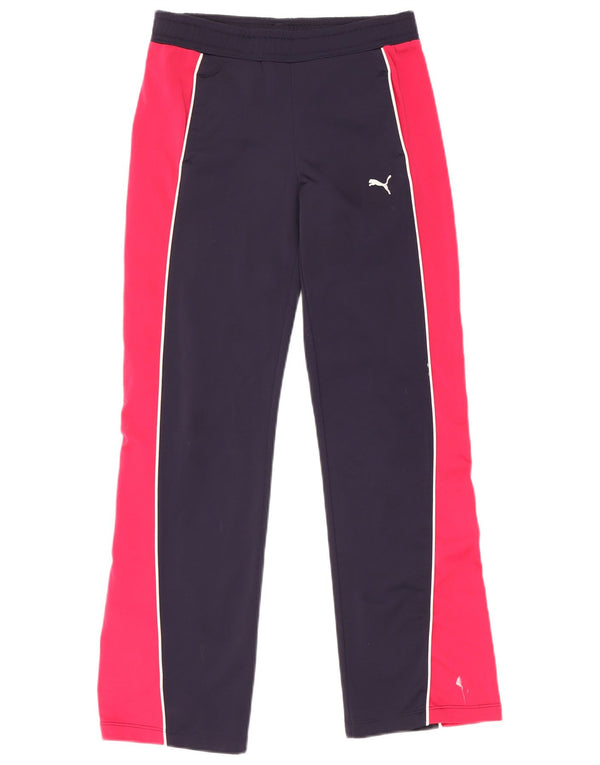 Pantaloni da tuta da ragazza Puma a gamba larga 11-12 anni Blu navy Colorblock