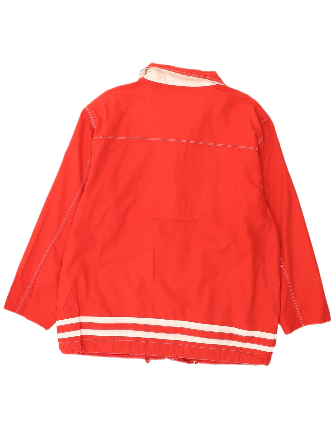 Giacca utilitaria oversize da yachting da donna vintage EU 42 a righe rosse grandi