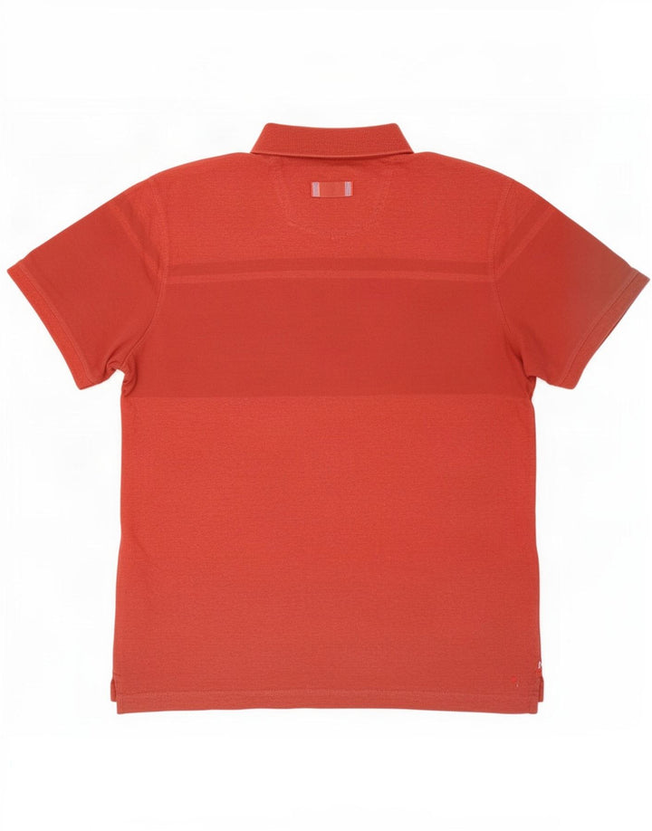 Polo da uomo Fat Face Large in cotone color block rosso