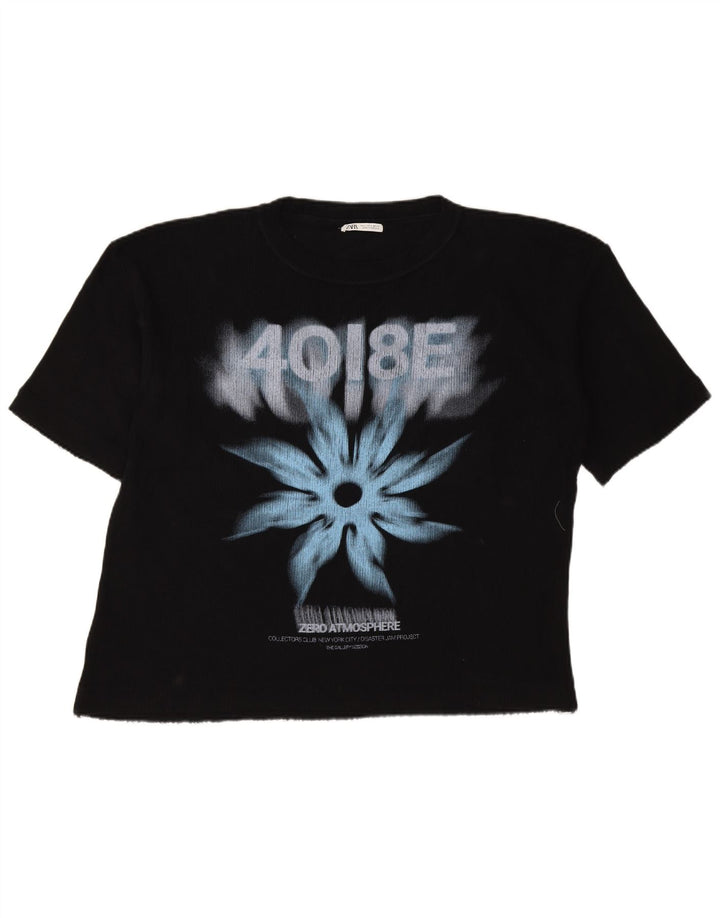 T-shirt grafica da uomo Zara Top Large nera