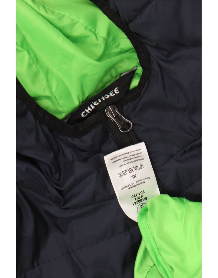 CHIEMSEE Giacca imbottita con cappuccio da uomo UK 42 XL Poliestere blu navy