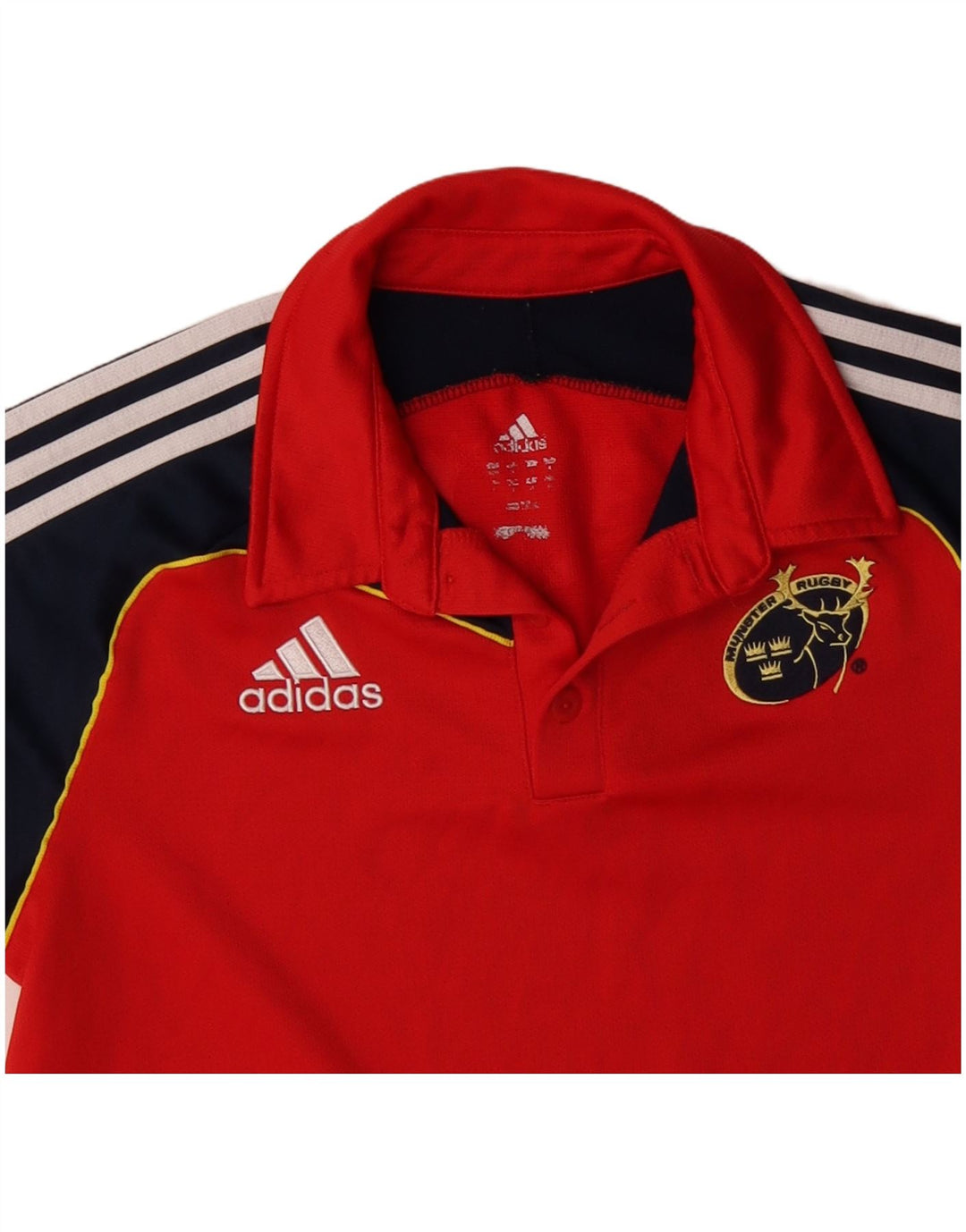 Polo grafica da uomo ADIDAS Munster Rugby, colore rosso medio