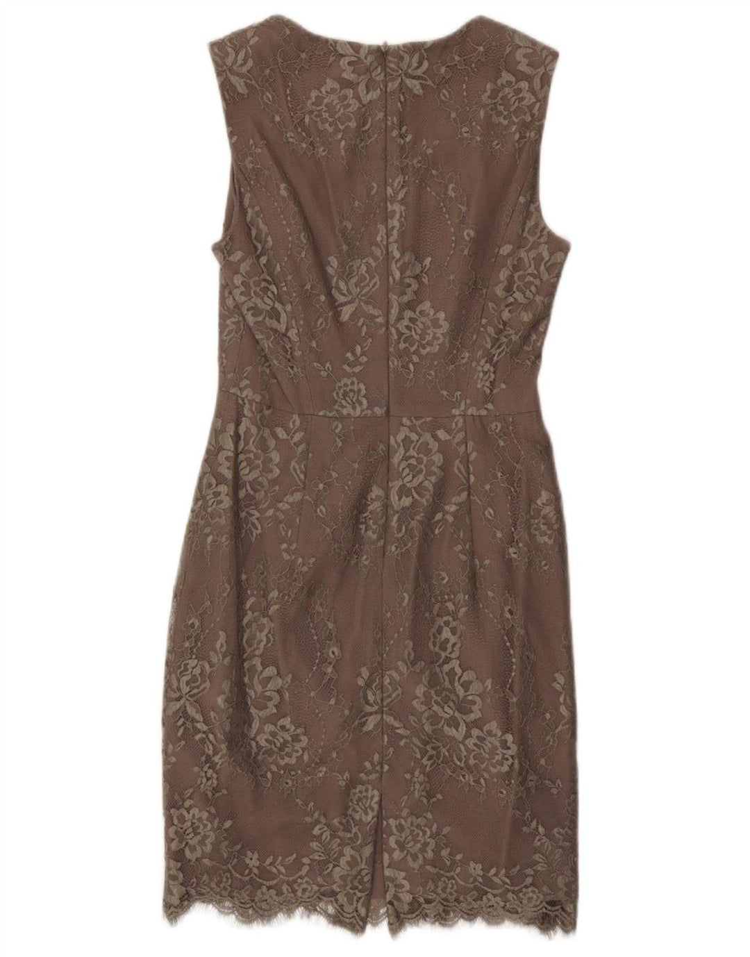 L.K. BENNETT Abito tubino senza maniche da donna UK 8 Piccolo nylon floreale viola