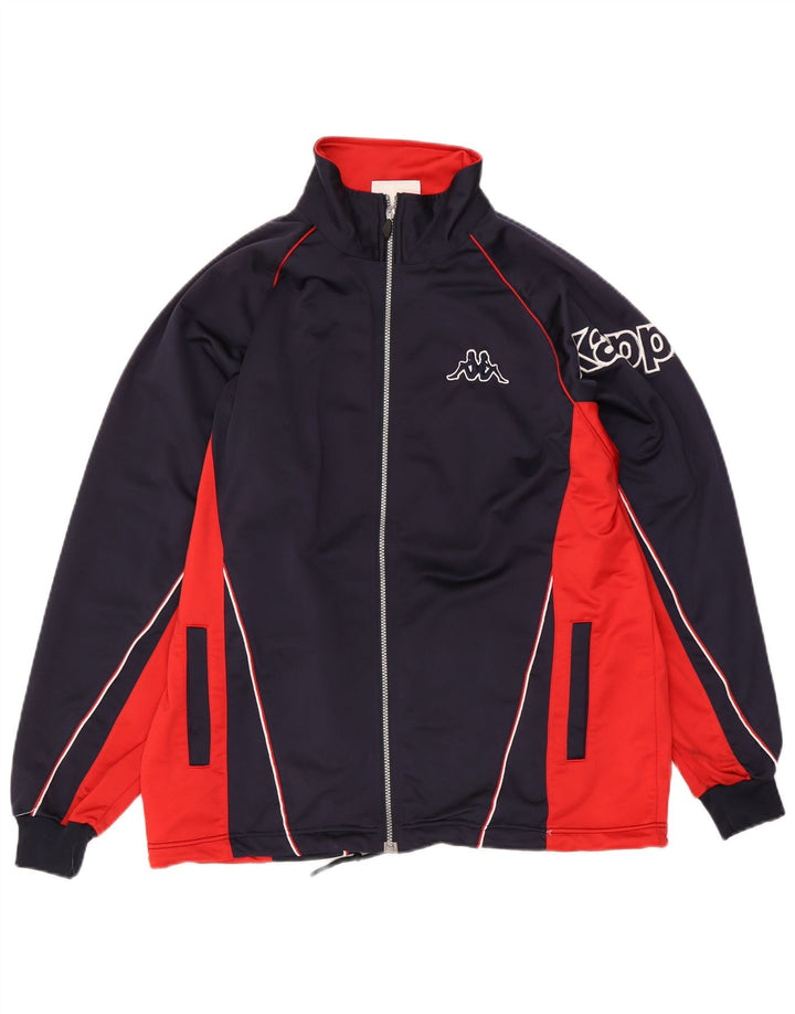 Giacca da ginnastica grafica da uomo Kappa grande color block blu navy