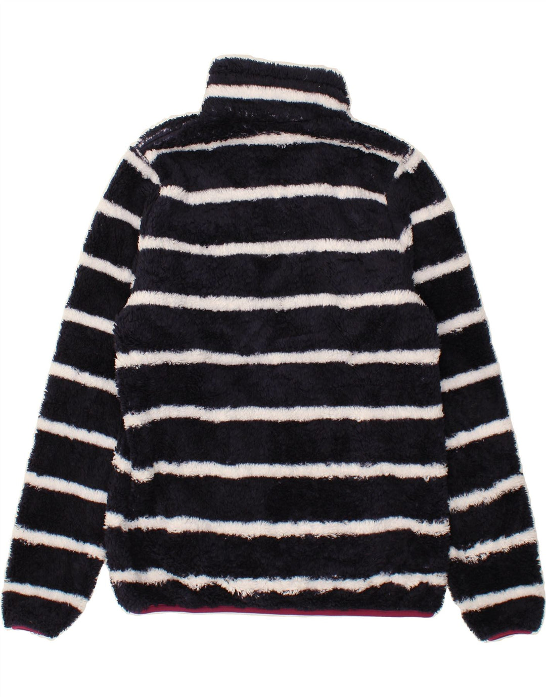 MOUNTAIN WAREHOUSE Womens Fleece Jumper UK 12 Medium Navy Blue Striped Vintage Mountain Warehouse and Second-Hand Mountain Warehouse from Messina Hembry 
