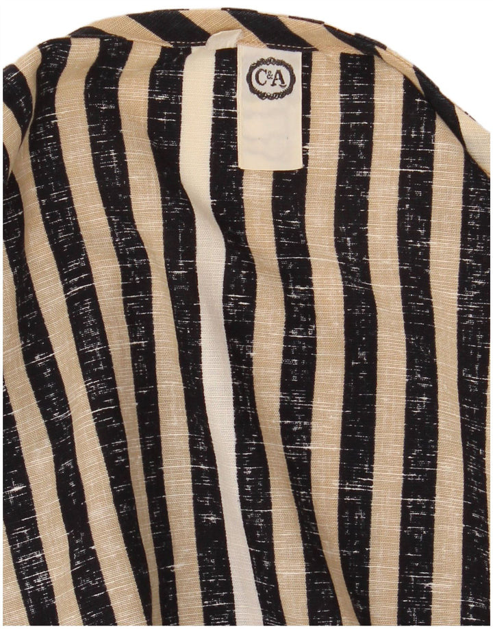 C&A Camicetta corta da donna Top EU 42 Grande cotone a righe nere