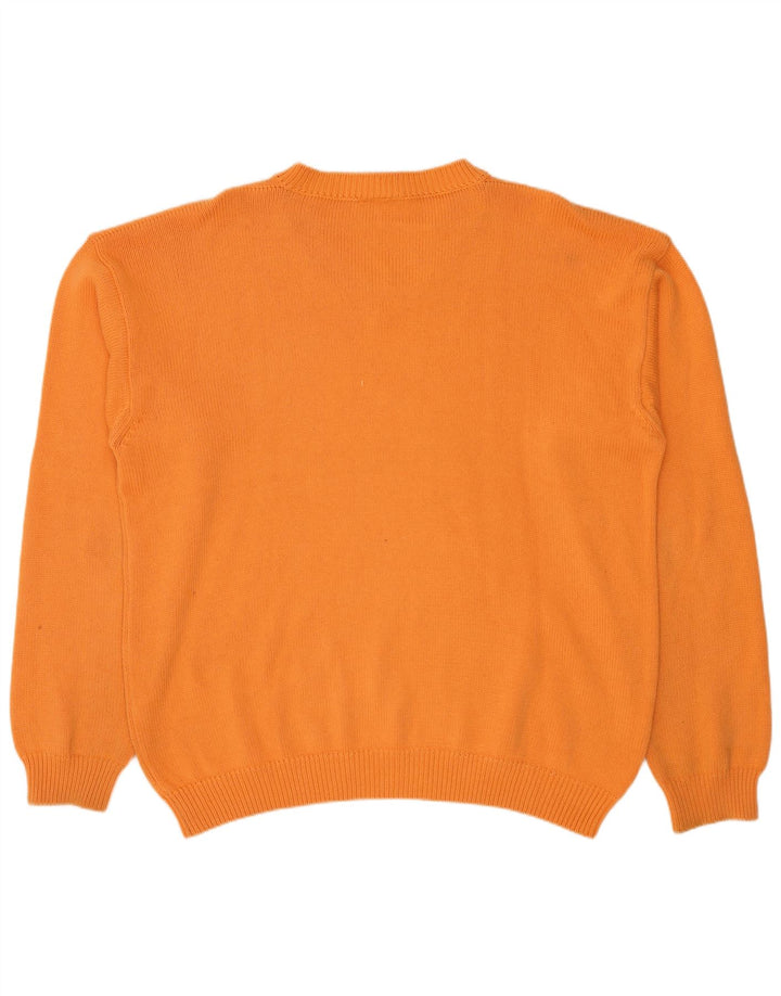 Maglione maglione con scollo a V da uomo Lacoste taglia 5 grande arancione