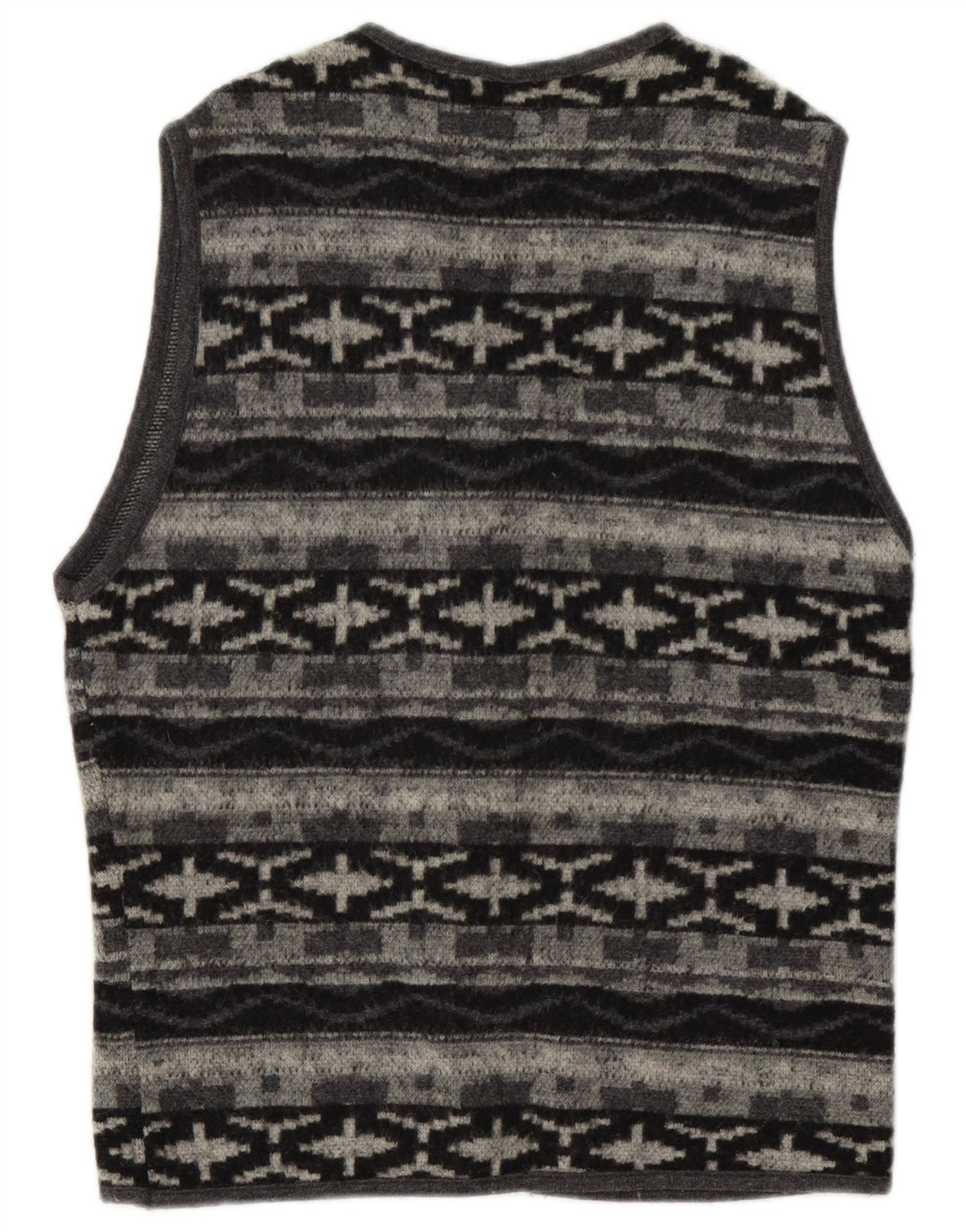 Maglione cardigan senza maniche da uomo Alcatraz piccolo grigio geometrico