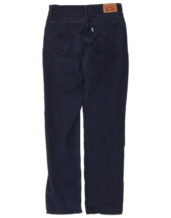 Jeans dritti 505 da donna Levi's W27 L30 cotone blu navy