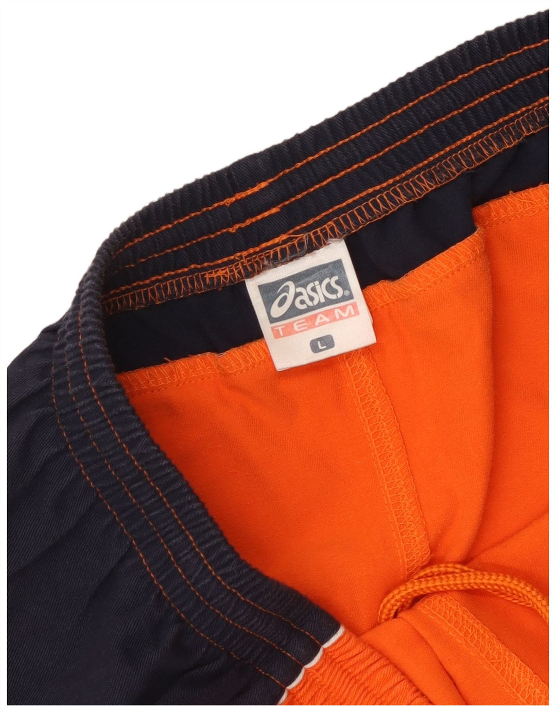 Pantaloncini sportivi da uomo Asics grandi in poliestere color block arancione