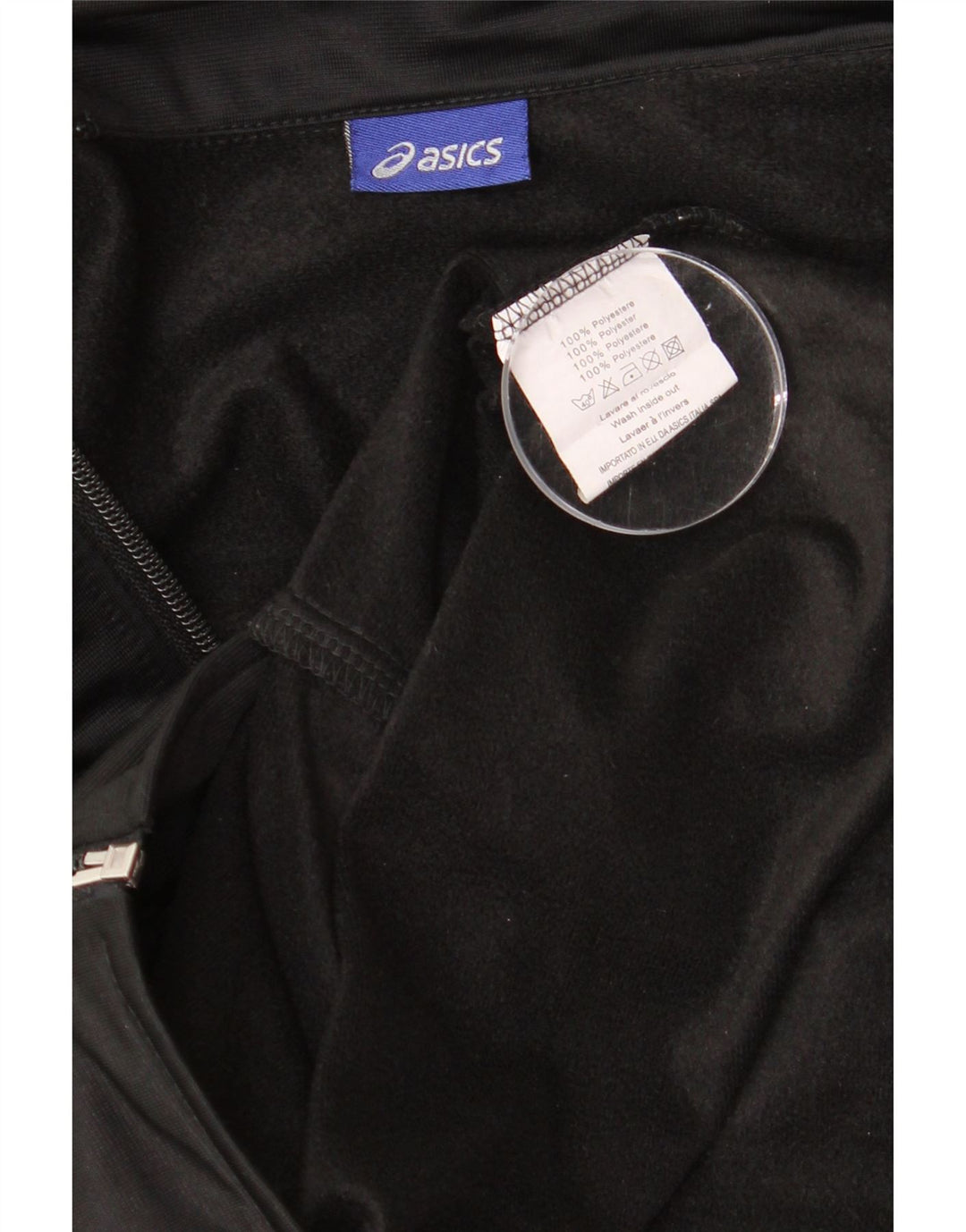 Giacca sportiva da uomo Asics, giacca in poliestere color block medio nero