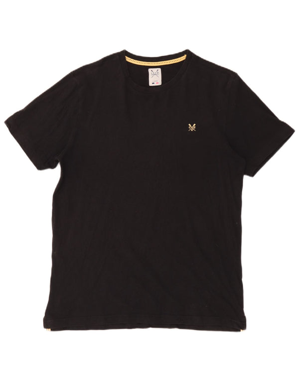 Crew Clothing Mens T-Shirt Top Large Black Cotton