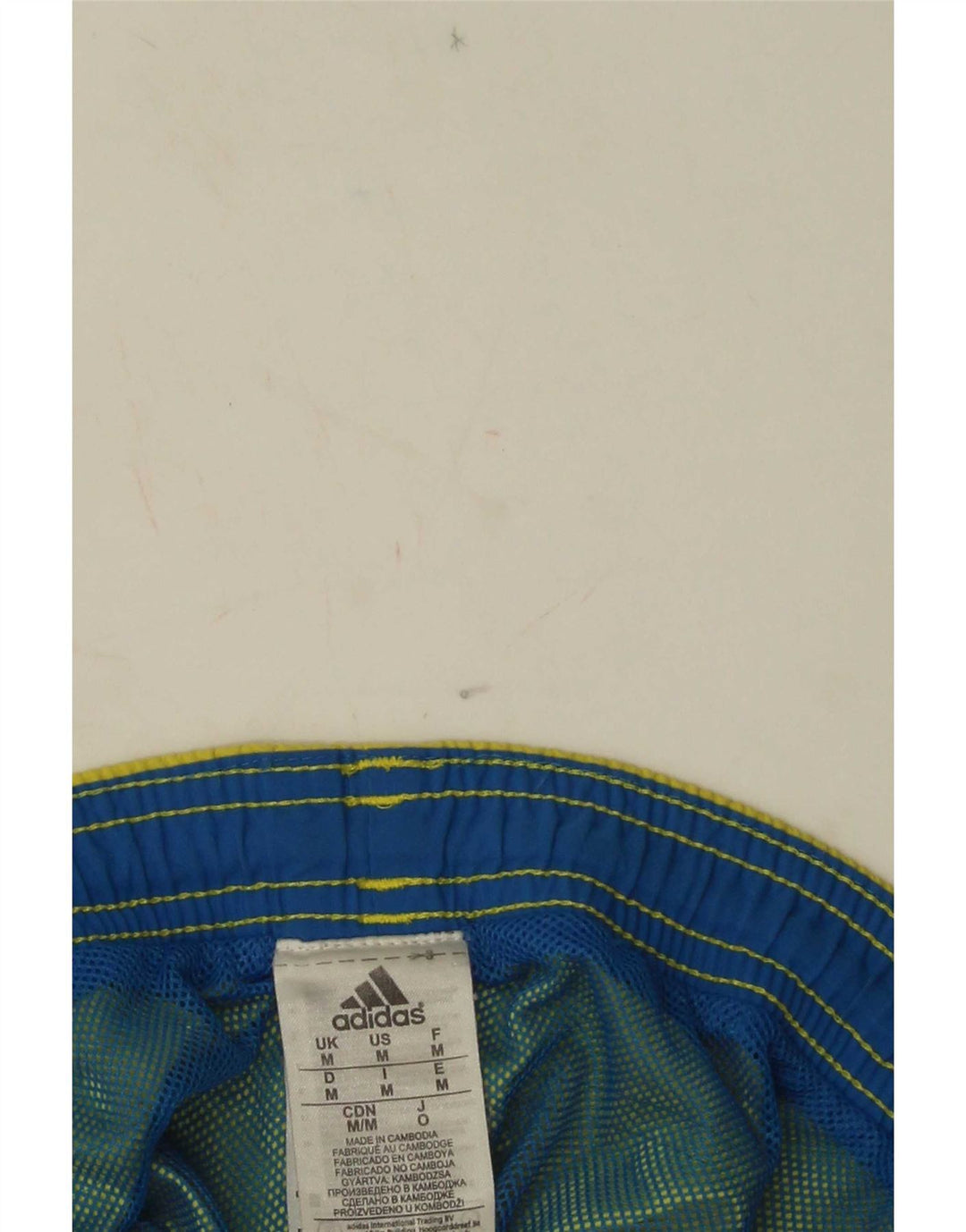 Pantaloncini da bagno Adidas da uomo in nylon giallo medio
