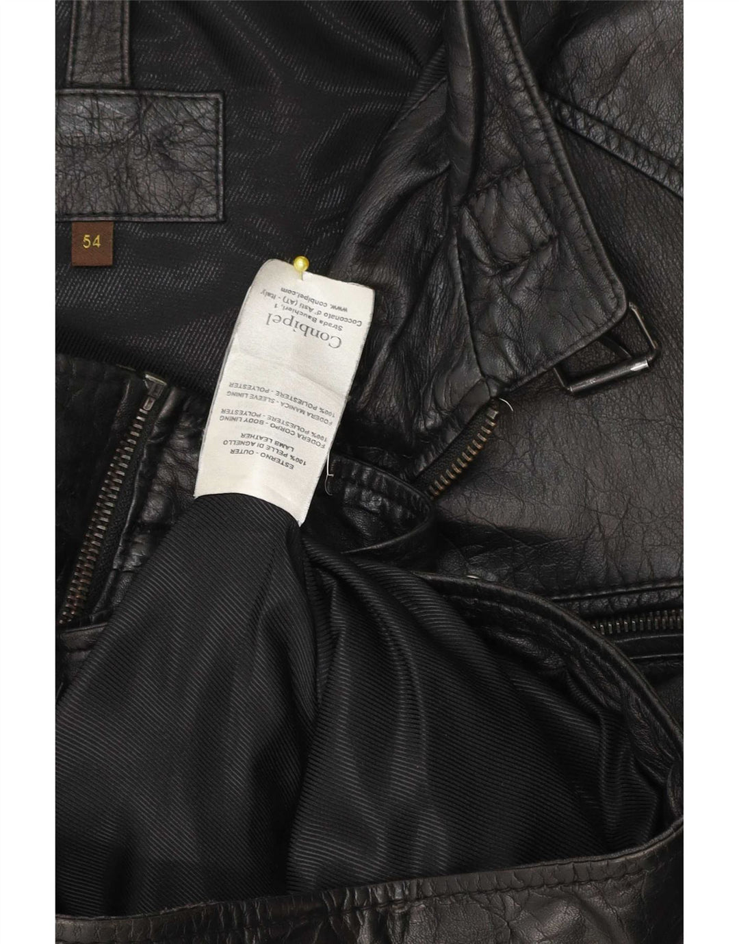 Giacca Pelle Uomo Conbipel IT 54 XL Pelle Nera