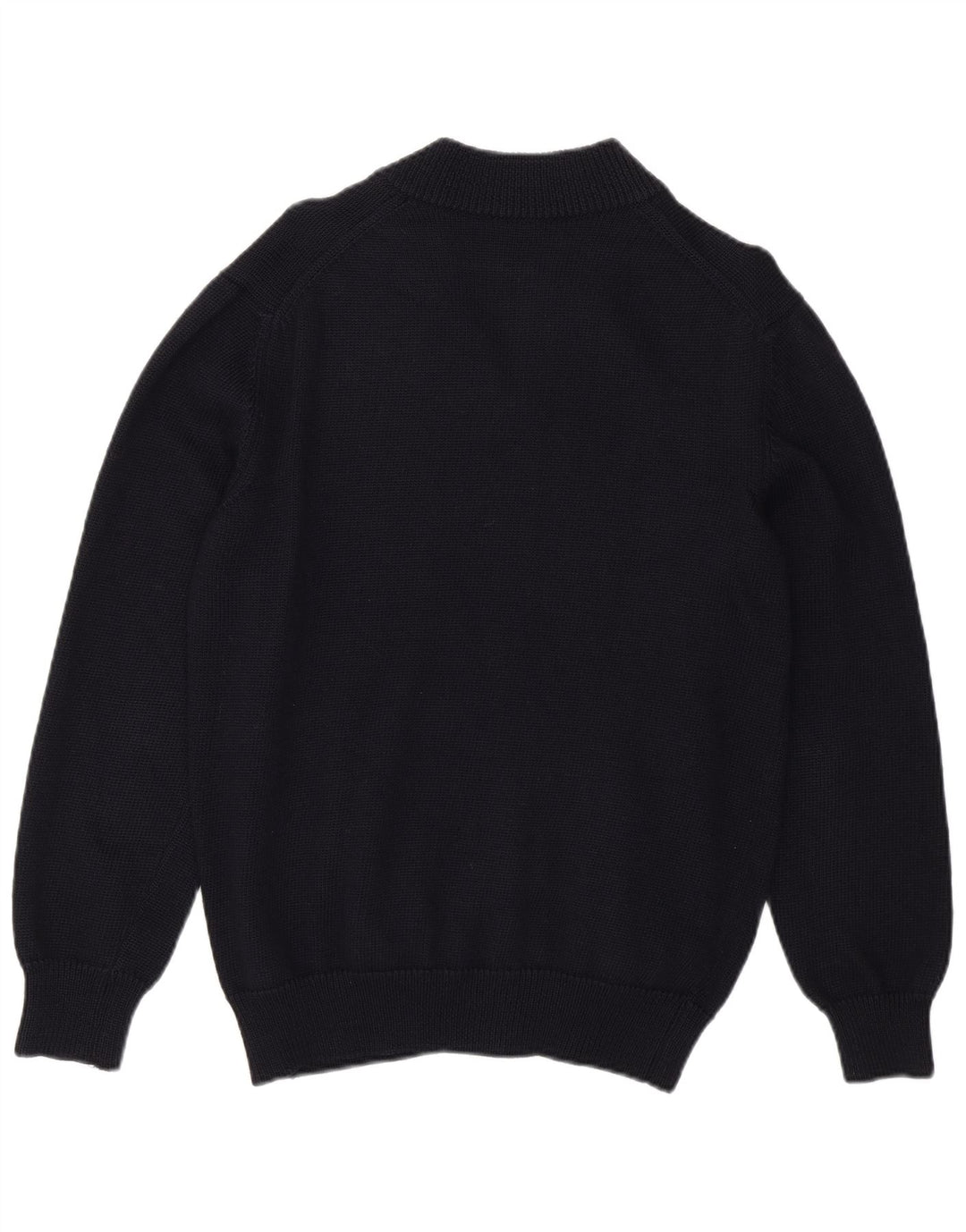 ERMENEGILDO ZEGNA Maglione cardigan da uomo UK 36 Piccolo blu navy in lana vergine