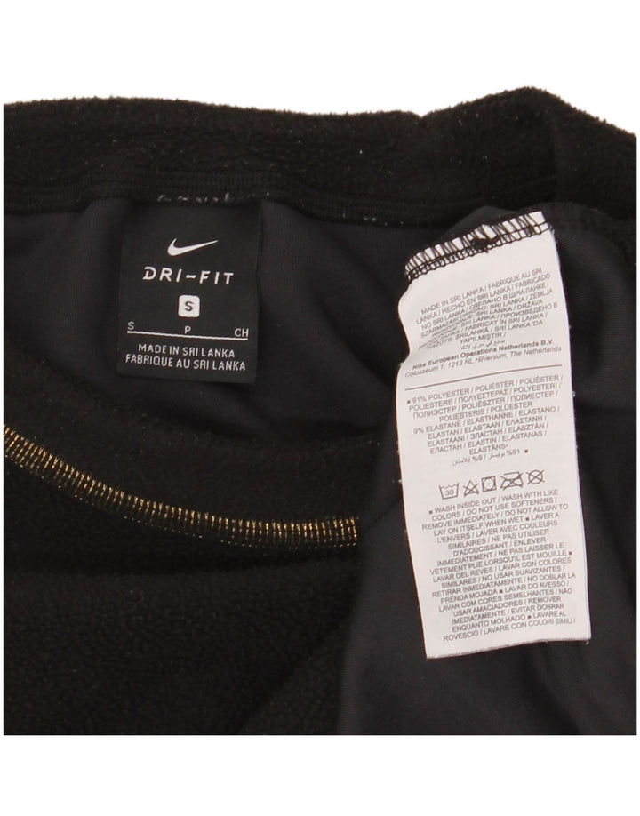 Maglione corto in pile da donna Nike UK 10 piccolo poliestere nero