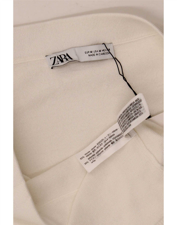Gonna longuette in maglia da donna Zara media W28 viscosa bianca