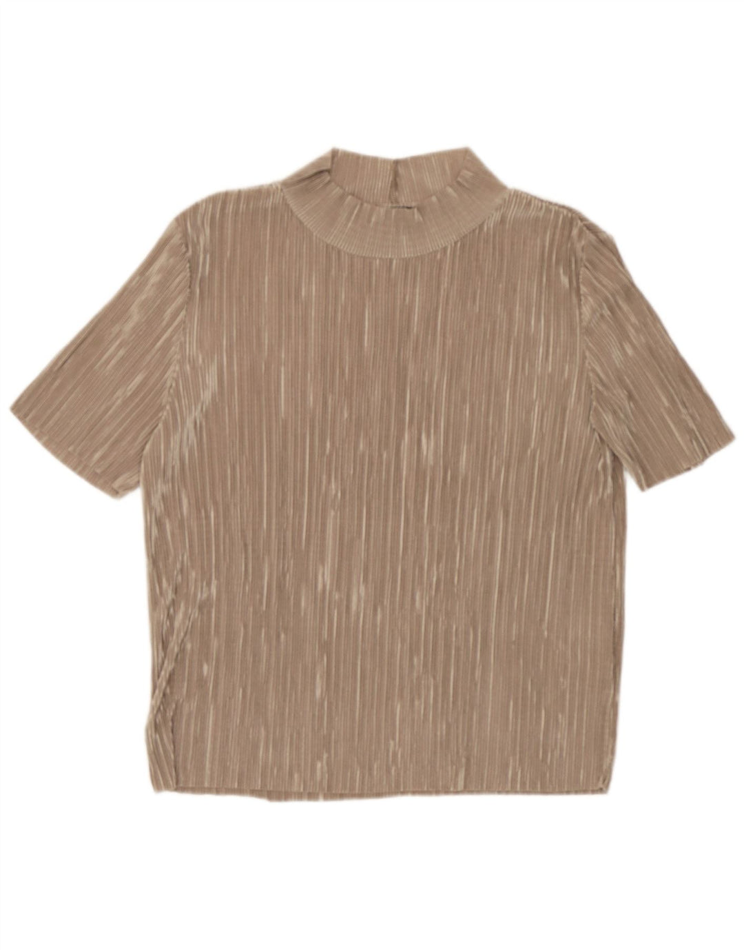 Top Blusa Donna Zara UK 14 Beige Medio