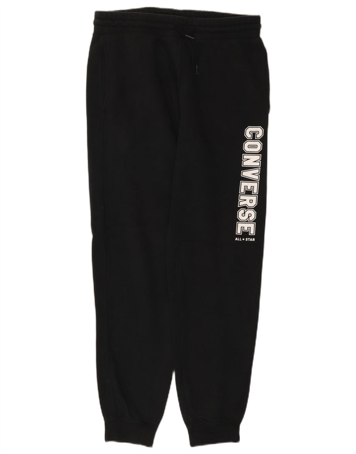 Converse Pantaloni da tuta grafica da uomo Joggers piccoli in cotone nero
