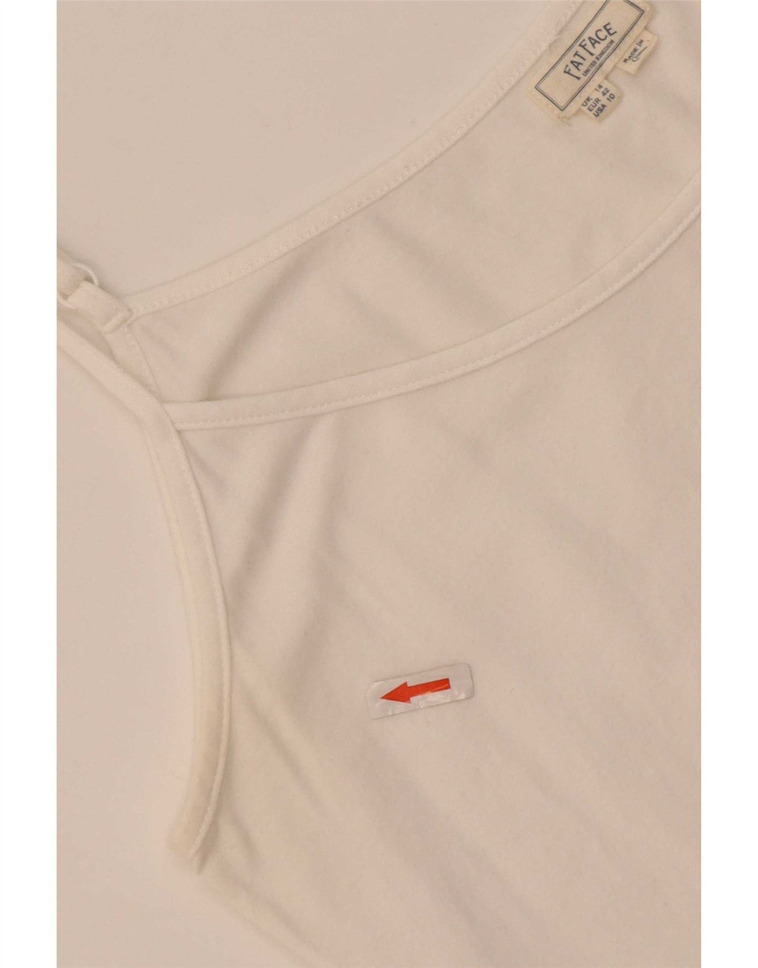 Canotta da donna Fat Face UK 14 grande cotone bianco