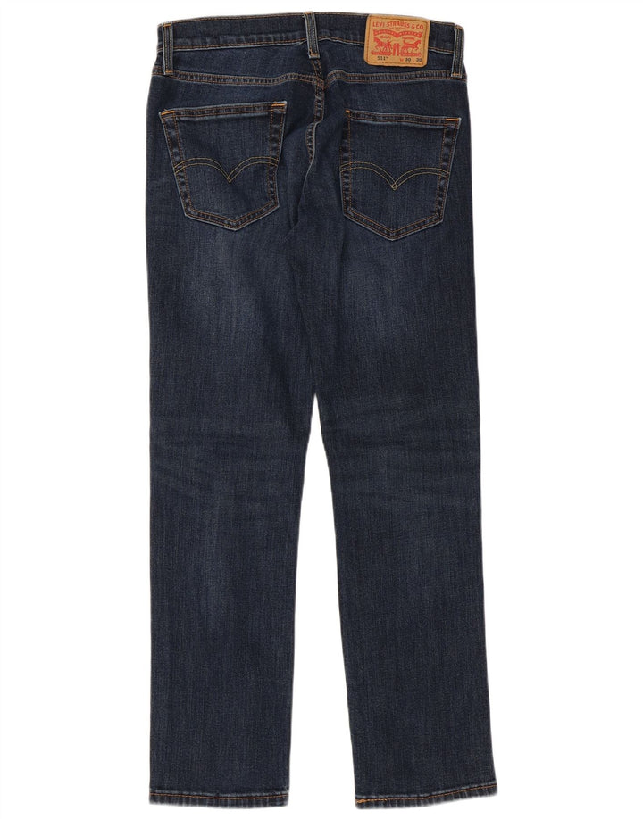 LEVI'S Womens 511 Slim Jeans W30 L30 Navy Blue Cotton
