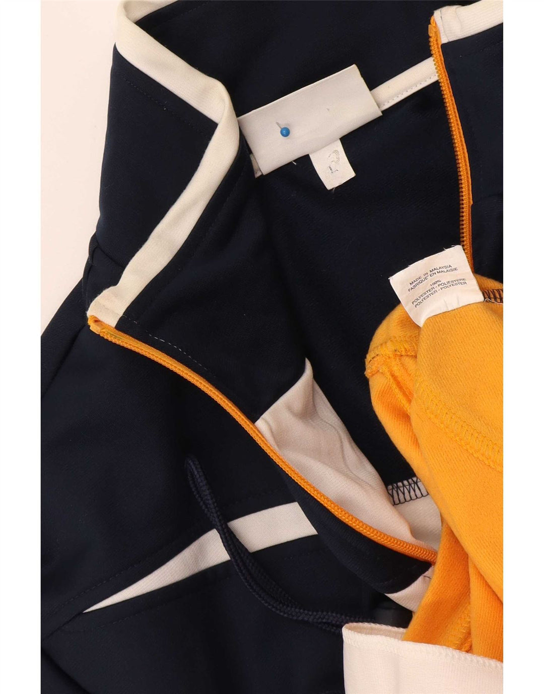 Giacca da ginnastica da uomo Asics, grande, in poliestere color block blu navy