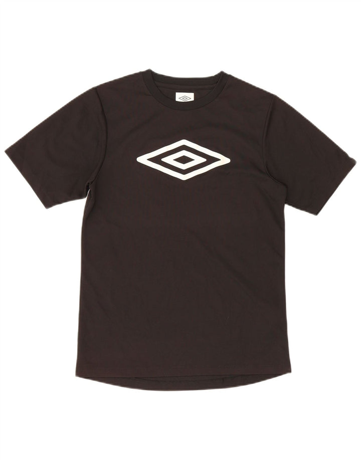T-shirt grafica da bambino Umbro Top 12-13 anni in poliestere nero