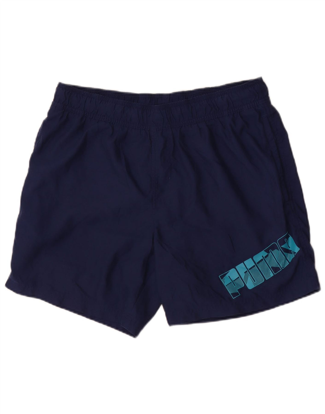 Pantaloncini sportivi grafici da uomo Puma Large in poliestere blu navy