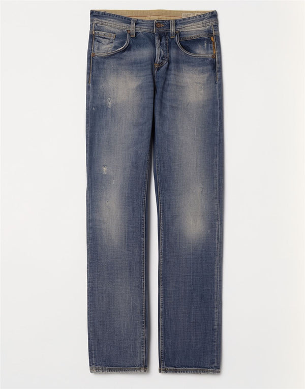 Jeans dritti invecchiati da uomo Meltin' Pot W30 L34 cotone blu