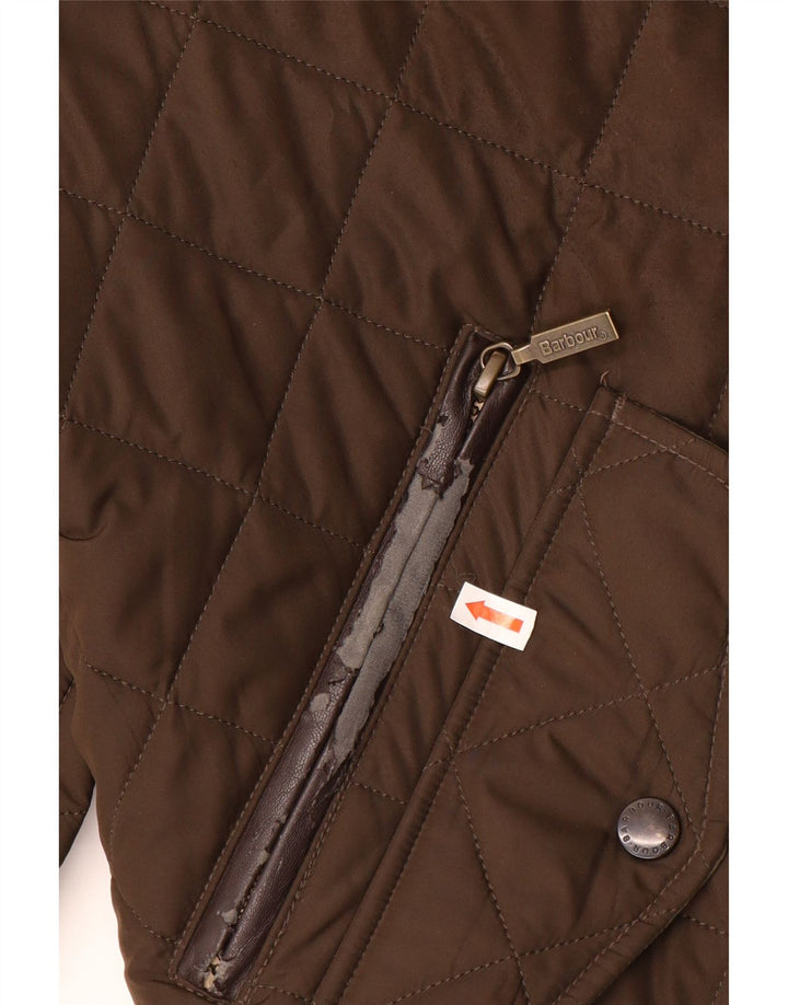 BARBOUR Giacca trapuntata da uomo UK 42 XL Poliestere marrone
