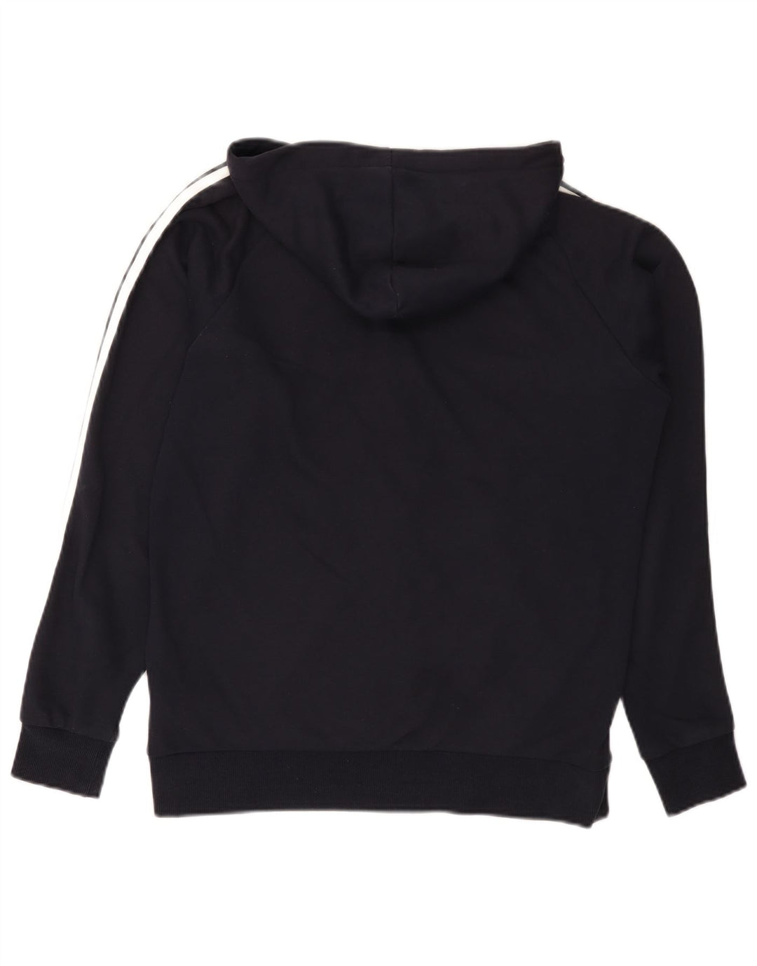 Maglione con cappuccio e zip da uomo Adidas in cotone blu navy medio