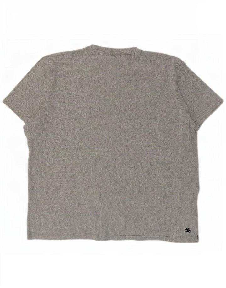 T-shirt grafica da uomo Fat Face Top 2XL cotone chiazzato grigio