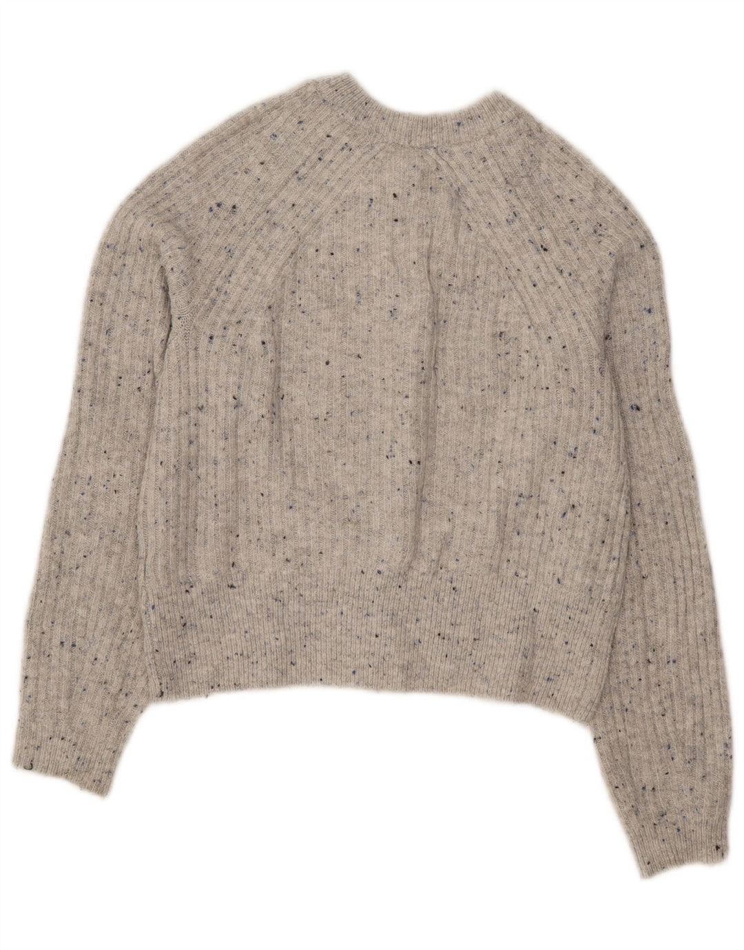 Maglione cardigan corto da donna Marks & Spencer UK 10 piccolo grigio chiazzato