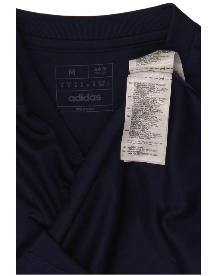 T-shirt ADIDAS da uomo Aeroready slim fit, color block medio blu navy