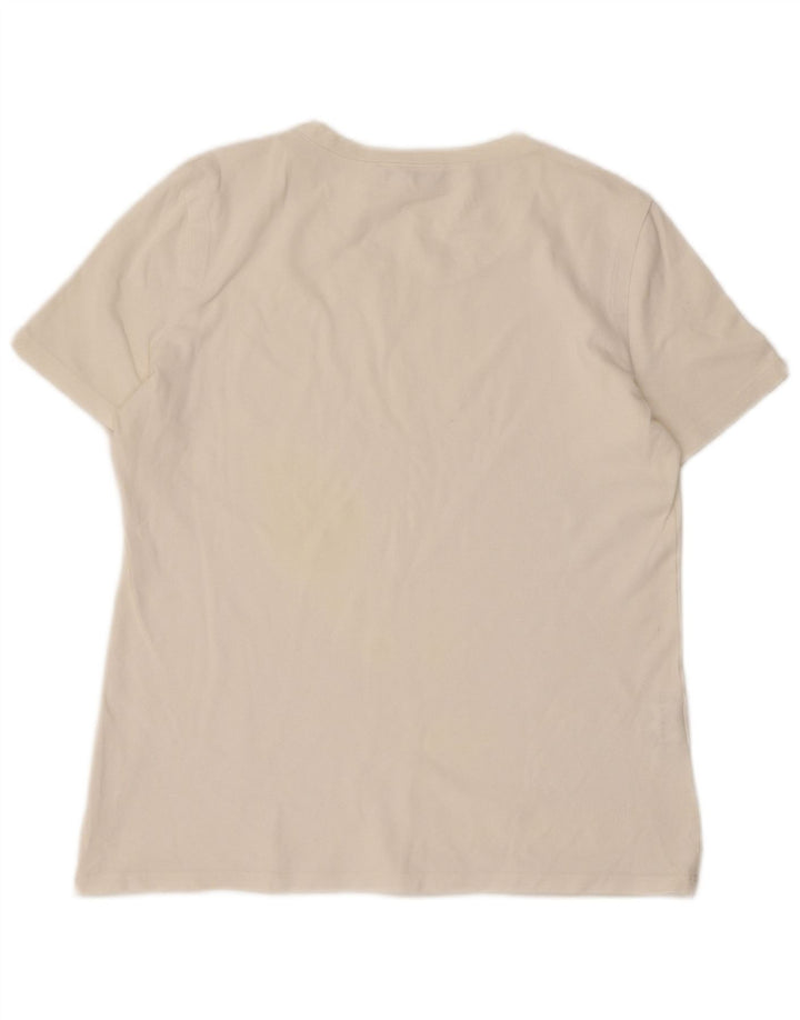 T-shirt da donna Lacoste taglia 42 grande in cotone bianco