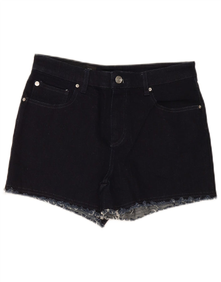 Pantaloncini di jeans a vita media da donna Armani Exchange W26 piccoli in cotone nero