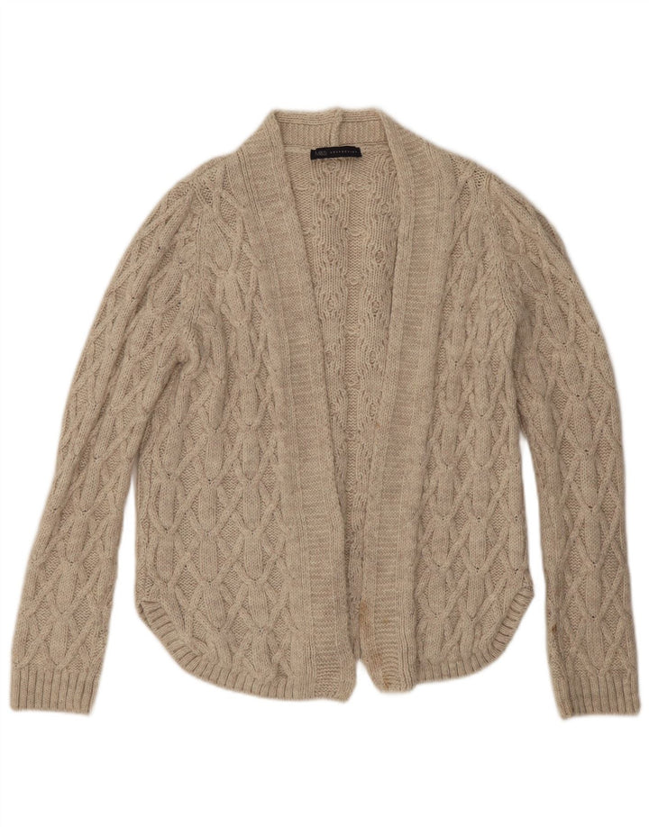 Maglione cardigan aperto oversize da donna Marks & Spencer UK 12 Beige medio