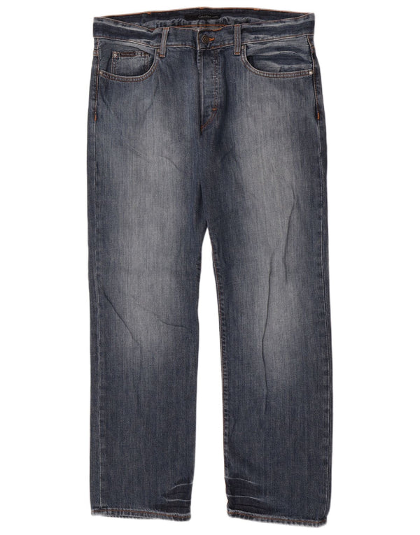 Jeans dritti da uomo Calvin Klein W36 L32 cotone blu