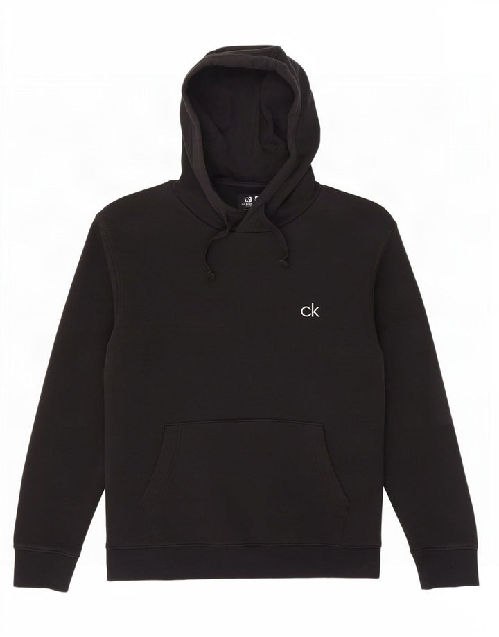 Maglione con cappuccio da golf da uomo Calvin Klein, cotone nero medio