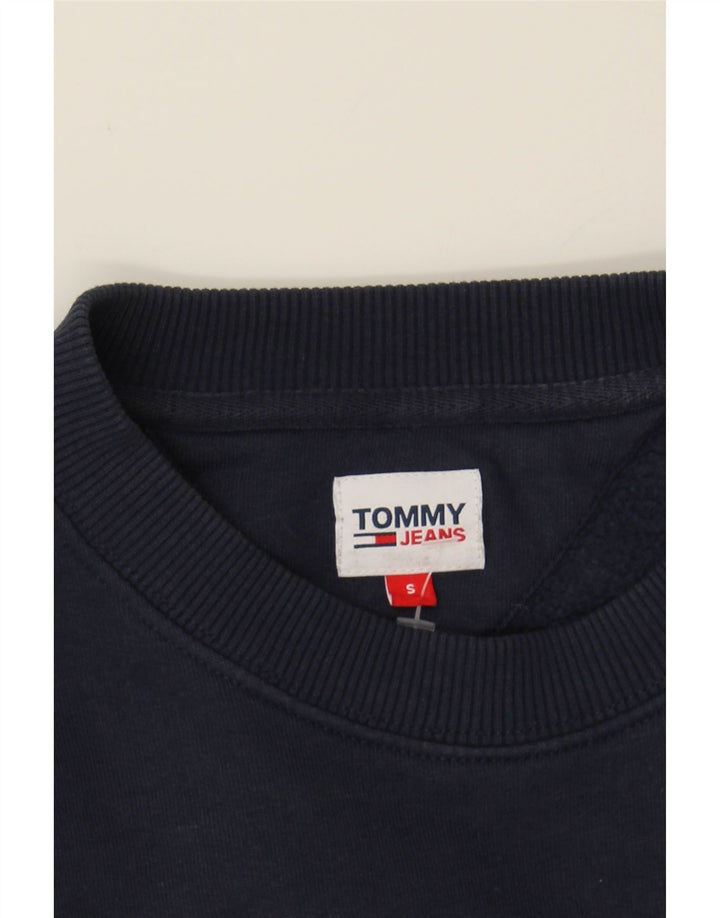 TOMMY HILFIGER Mens Sweatshirt Jumper Small Navy Blue Cotton Vintage Tommy Hilfiger and Second-Hand Tommy Hilfiger from Messina Hembry 
