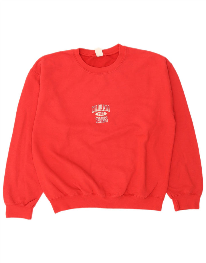Felpa grafica da uomo Urban Outfitters, maglione piccolo rosso