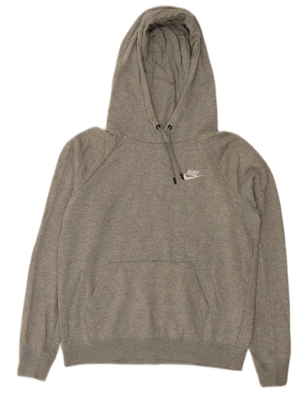 Felpa con cappuccio oversize da donna Nike UK 10 piccola in cotone grigio