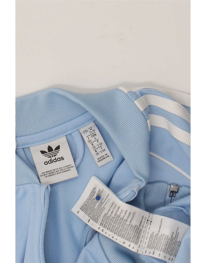 Giacca Top della tuta da ragazzo Adidas 5-6 anni in poliestere blu