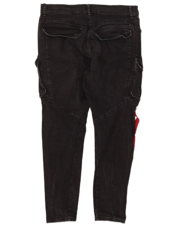 Jeans Zara da uomo con grafica cargo slim EU 44 Large W34 L26 Black Colourblock