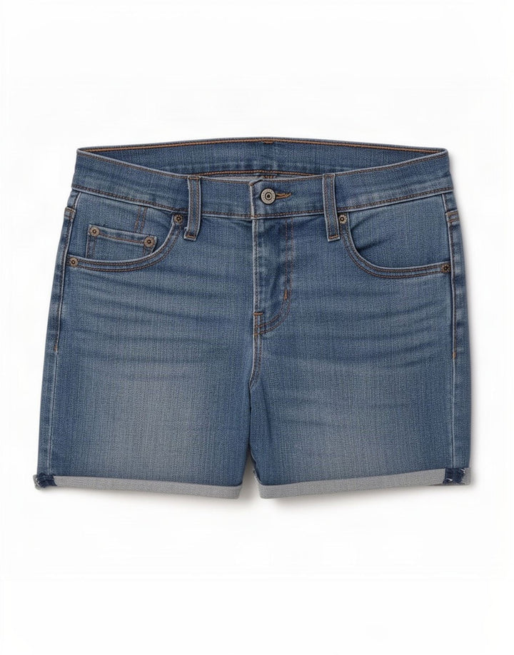 Pantaloncini di jeans da donna Levi's W26 piccoli in cotone blu