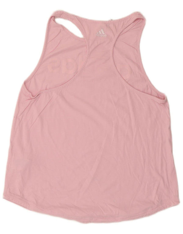 Canotta grafica da donna Adidas UK 16/18 grande cotone rosa